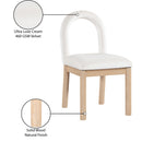 Meridian Conrad Cream Velvet Dining Chair IMAGE 10