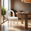 Meridian Conrad Cream Velvet Dining Chair IMAGE 2