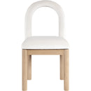 Meridian Conrad Cream Velvet Dining Chair IMAGE 3
