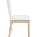 Meridian Conrad Cream Velvet Dining Chair IMAGE 4