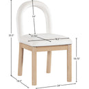 Meridian Conrad Cream Velvet Dining Chair IMAGE 9