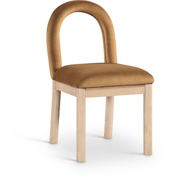 Meridian Conrad Saddle Velvet Dining Chair IMAGE 1