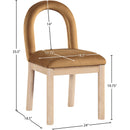 Meridian Conrad Saddle Velvet Dining Chair IMAGE 9