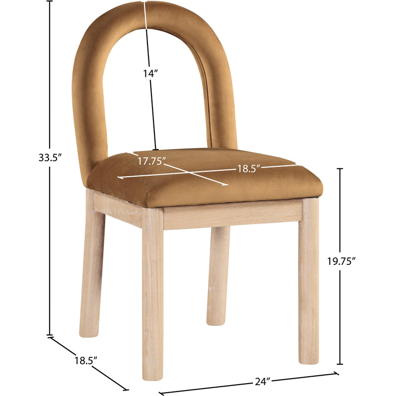 Meridian Conrad Saddle Velvet Dining Chair IMAGE 9