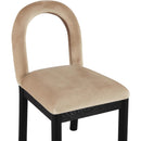 Meridian Conrad Beige Velvet Dining Chair IMAGE 6