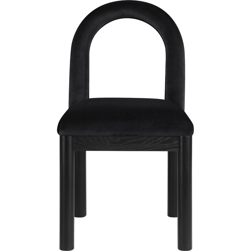 Meridian Conrad Black Velvet Dining Chair IMAGE 3