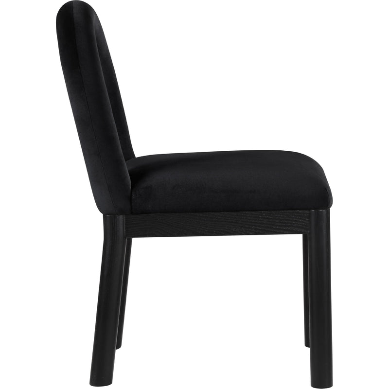 Meridian Conrad Black Velvet Dining Chair IMAGE 4
