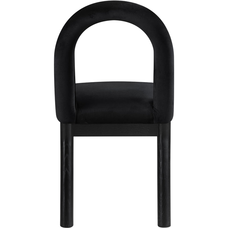 Meridian Conrad Black Velvet Dining Chair IMAGE 5