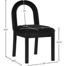 Meridian Conrad Black Velvet Dining Chair IMAGE 8