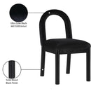 Meridian Conrad Black Velvet Dining Chair IMAGE 9