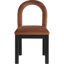 Meridian Conrad Cognac Velvet Dining Chair IMAGE 3