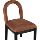 Meridian Conrad Cognac Velvet Dining Chair IMAGE 6