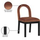 Meridian Conrad Cognac Velvet Dining Chair IMAGE 9