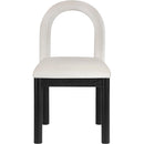 Meridian Conrad Cream Velvet Dining Chair IMAGE 3