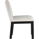 Meridian Conrad Cream Velvet Dining Chair IMAGE 4