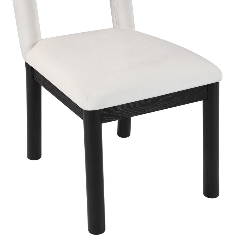 Meridian Conrad Cream Velvet Dining Chair IMAGE 7