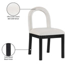 Meridian Conrad Cream Velvet Dining Chair IMAGE 9