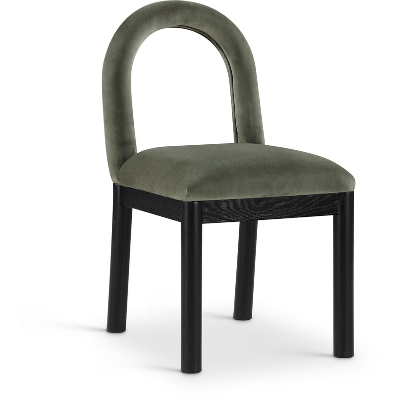 Meridian Conrad Green Velvet Dining Chair IMAGE 1