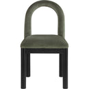 Meridian Conrad Green Velvet Dining Chair IMAGE 3