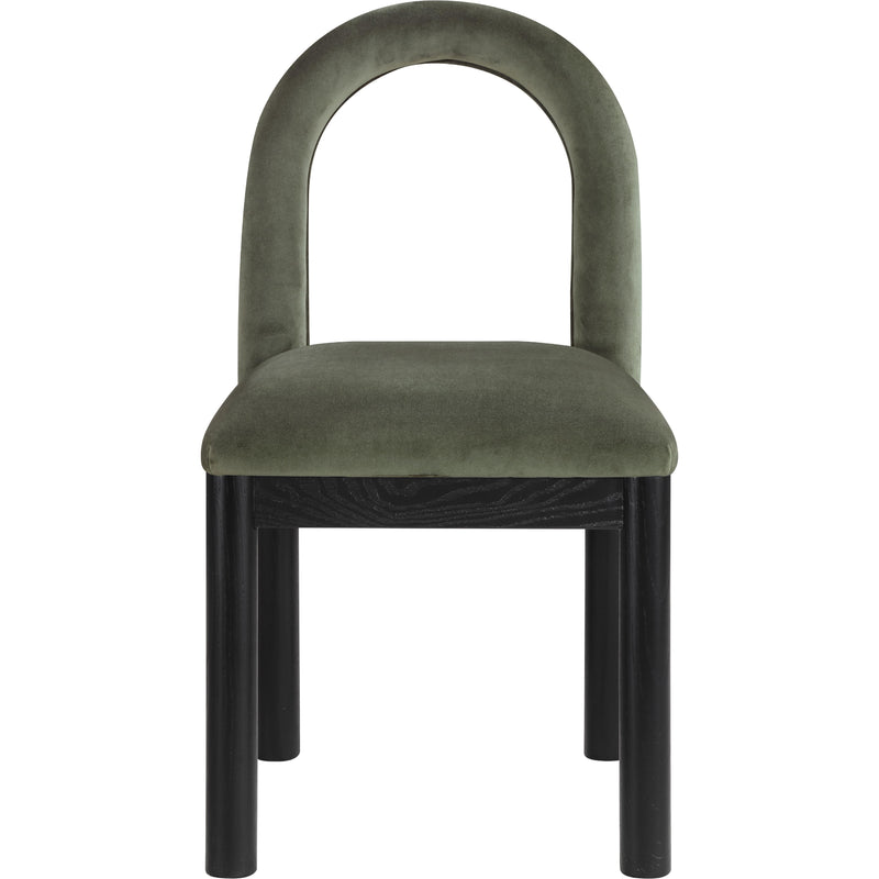 Meridian Conrad Green Velvet Dining Chair IMAGE 3