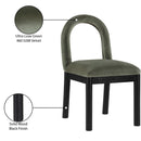 Meridian Conrad Green Velvet Dining Chair IMAGE 9