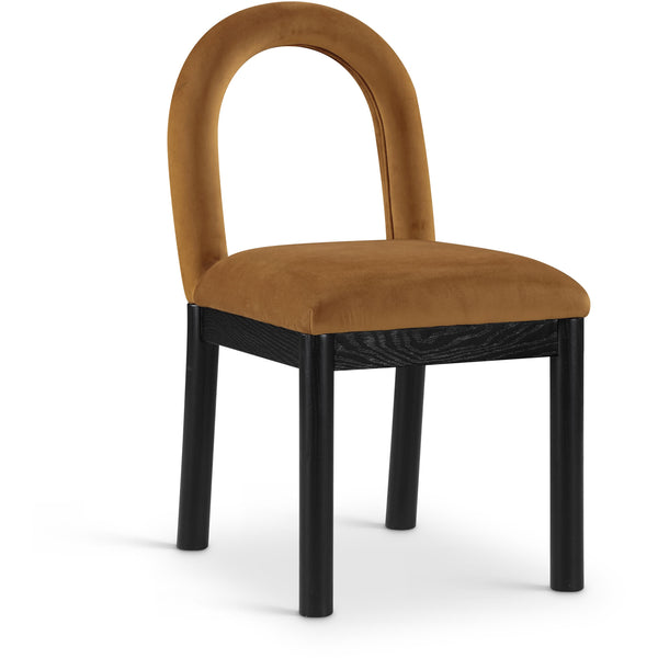 Meridian Conrad Saddle Velvet Dining Chair IMAGE 1