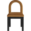 Meridian Conrad Saddle Velvet Dining Chair IMAGE 3