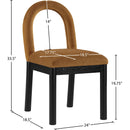 Meridian Conrad Saddle Velvet Dining Chair IMAGE 8