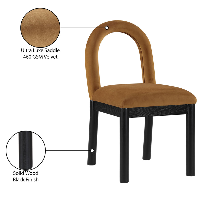 Meridian Conrad Saddle Velvet Dining Chair IMAGE 9