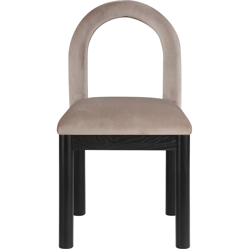 Meridian Conrad Taupe Velvet Dining Chair IMAGE 3