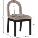 Meridian Conrad Taupe Velvet Dining Chair IMAGE 8