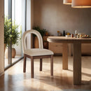 Meridian Conrad Beige Velvet Dining Chair IMAGE 2