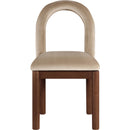 Meridian Conrad Beige Velvet Dining Chair IMAGE 3