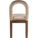 Meridian Conrad Beige Velvet Dining Chair IMAGE 5