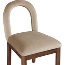 Meridian Conrad Beige Velvet Dining Chair IMAGE 6