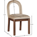 Meridian Conrad Beige Velvet Dining Chair IMAGE 8