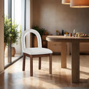 Meridian Conrad Cream Velvet Dining Chair IMAGE 2