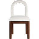 Meridian Conrad Cream Velvet Dining Chair IMAGE 3