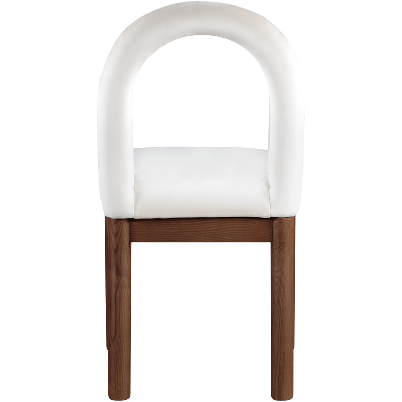 Meridian Conrad Cream Velvet Dining Chair IMAGE 5