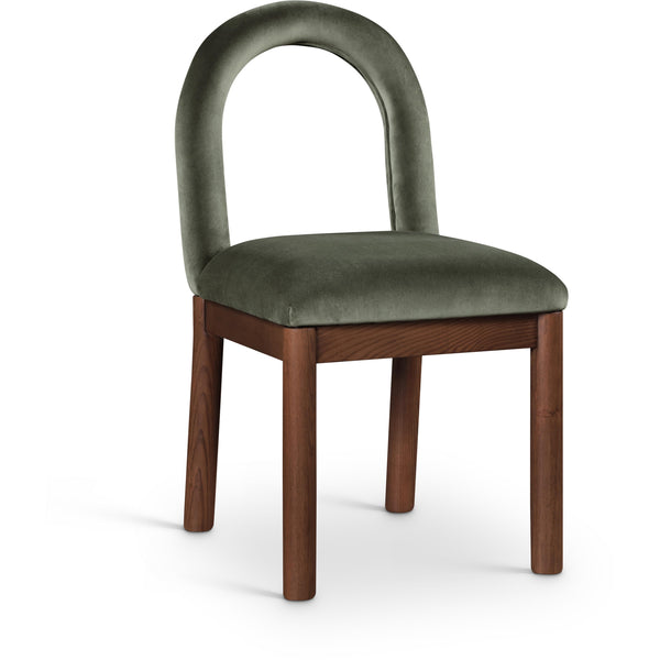 Meridian Conrad Green Velvet Dining Chair IMAGE 1