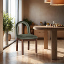 Meridian Conrad Green Velvet Dining Chair IMAGE 2