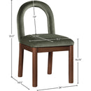 Meridian Conrad Green Velvet Dining Chair IMAGE 8