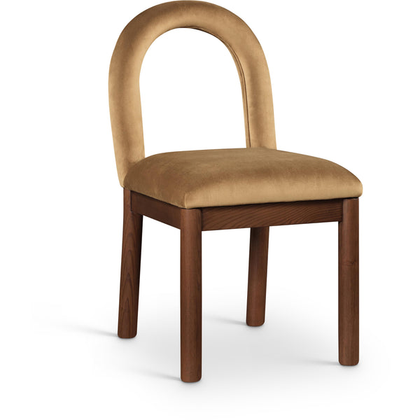 Meridian Conrad Saddle Velvet Dining Chair IMAGE 1