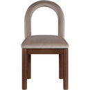 Meridian Conrad Taupe Velvet Dining Chair IMAGE 3