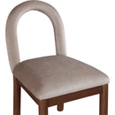 Meridian Conrad Taupe Velvet Dining Chair IMAGE 6