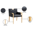 Meridian Aimee Black Vegan Leather Dining Arm Chair IMAGE 10