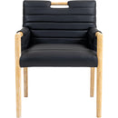 Meridian Aimee Black Vegan Leather Dining Arm Chair IMAGE 3