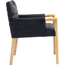 Meridian Aimee Black Vegan Leather Dining Arm Chair IMAGE 4