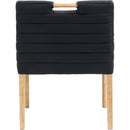 Meridian Aimee Black Vegan Leather Dining Arm Chair IMAGE 5