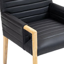 Meridian Aimee Black Vegan Leather Dining Arm Chair IMAGE 7